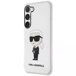 Ochranné pouzdro na telefon Karl Lagerfeld KLHCS23SHNIKTCT pro Samsung Galaxy S23 S911 průhledné pevné pouzdro Ikonik Karl Lager