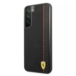 Etui Ferrari FESAXHCS22MBK do Galaxy S22 S906hardcase On Track Carbon Stripe černá/černá