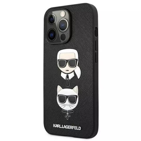 Etui Karl Lagerfeld KLHCP13LSAKICKCBK pro iPhone 13 Pro / 13 6,1" pevný obal Saffiano Karl