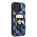 Karl Lagerfeld KLHCP13LPMNIKBL ochranné pouzdro na telefon pro Apple iPhone 13 Pro / 13 6,1" pevný obal modro/modrý Monogram Iko