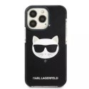 Karl Lagerfeld KLHCP13LTPECK ochranný obal na telefon pro Apple iPhone 13 Pro / 13 6,1" hardcase black/black Choupette Head
