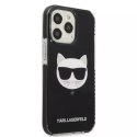 Karl Lagerfeld KLHCP13LTPECK ochranný obal na telefon pro Apple iPhone 13 Pro / 13 6,1" hardcase black/black Choupette Head