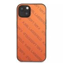 Karl Lagerfeld KLHCP13SPTLO ochranné pouzdro na telefon pro Apple iPhone 13 Mini 5,4" pevný obal oranžový/oranžový Perforated Al