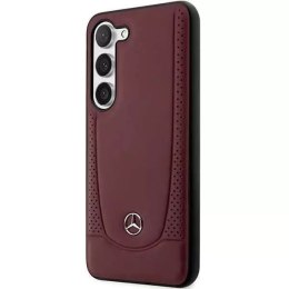 Pouzdro Mercedes Case pro Samsung Galaxy S23 HardCase Leather Urban Bengale červené