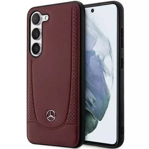 Pouzdro Mercedes Case pro Samsung Galaxy S23 Plus HardCase Leather Urban Bengale červené