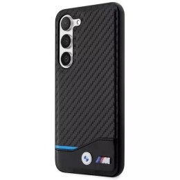 BMW Pouzdro pro Samsung Galaxy S23 Plus Leather Carbon black