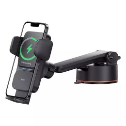 Baseus Wisdom automatic cockpit car holder with Qi inductive charger (black)