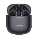 Bezdrátová sluchátka TWS Vipfan T06, Bluetooth 5.0 (černá)