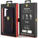 Etui Ferrari pro Samsung Galaxy S23 HardCase Carbon Contrast Edges czarny