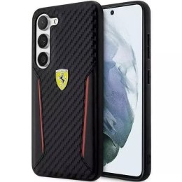 Etui Ferrari pro Samsung Galaxy S23 Plus HardCase Carbon Contrast Edges czarny