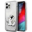 Karl Lagerfeld KLHCP12LGCFS ochranný obal na telefon pro Apple iPhone 12 Pro Max 6,7" stříbrný/stříbrný pevný obal Liquid Glitte