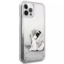 Karl Lagerfeld KLHCP12LGCFS ochranný obal na telefon pro Apple iPhone 12 Pro Max 6,7" stříbrný/stříbrný pevný obal Liquid Glitte