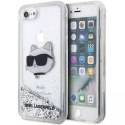 Ochranné pouzdro na telefon Karl Lagerfeld KLHCI8LNCHCS pro Apple iPhone 7/8/ SE 2020/2022 stříbrné/stříbrné pevné pouzdro Glitt