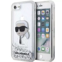 Ochranné pouzdro na telefon Karl Lagerfeld KLHCI8LNKHCH pro Apple iPhone 7/8/ SE 2020/2022 stříbrný/stříbrný pevný obal Glitter 