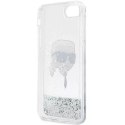 Ochranné pouzdro na telefon Karl Lagerfeld KLHCI8LNKHCH pro Apple iPhone 7/8/ SE 2020/2022 stříbrný/stříbrný pevný obal Glitter 