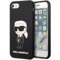 Ochranné pouzdro na telefon Karl Lagerfeld KLHCI8SNIKBCK pro Apple iPhone 7/8/ SE 2020/2022 hardcase black/black Silikon Ikonik