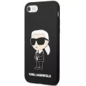 Ochranné pouzdro na telefon Karl Lagerfeld KLHCI8SNIKBCK pro Apple iPhone 7/8/ SE 2020/2022 hardcase black/black Silikon Ikonik