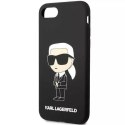 Ochranné pouzdro na telefon Karl Lagerfeld KLHCI8SNIKBCK pro Apple iPhone 7/8/ SE 2020/2022 hardcase black/black Silikon Ikonik