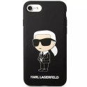 Ochranné pouzdro na telefon Karl Lagerfeld KLHCI8SNIKBCK pro Apple iPhone 7/8/ SE 2020/2022 hardcase black/black Silikon Ikonik