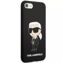 Ochranné pouzdro na telefon Karl Lagerfeld KLHCI8SNIKBCK pro Apple iPhone 7/8/ SE 2020/2022 hardcase black/black Silikon Ikonik