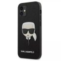 Ochranné pouzdro na telefon Karl Lagerfeld KLHCP12MSAKHBK pro Apple iPhone 12 Pro / 12 6,1" černo/černé pevné pouzdro Saffiano I