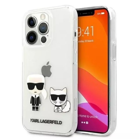 Ochranné pouzdro na telefon Karl Lagerfeld KLHCP13LCKTR pro Apple iPhone 13 Pro / 13 6,1" pevný obal Transparent Karl