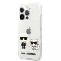 Ochranné pouzdro na telefon Karl Lagerfeld KLHCP13LCKTR pro Apple iPhone 13 Pro / 13 6,1" pevný obal Transparent Karl