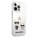 Ochranné pouzdro na telefon Karl Lagerfeld KLHCP13LCKTR pro Apple iPhone 13 Pro / 13 6,1" pevný obal Transparent Karl