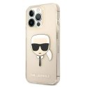 Ochranné pouzdro na telefon Karl Lagerfeld KLHCP13LKHTUGLGO pro Apple iPhone 13 Pro / 13 6,1" zlato/zlaté pevné pouzdro Glitter 