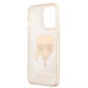 Ochranné pouzdro na telefon Karl Lagerfeld KLHCP13LKHTUGLGO pro Apple iPhone 13 Pro / 13 6,1" zlato/zlaté pevné pouzdro Glitter 