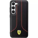 Pouzdro Ferrari pro Samsung Galaxy S23 Plus HardCase Perforated 296-P černé