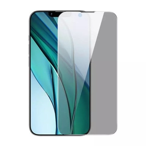 Tvrzené sklo s protiprachovou vrstvou a privátním filtrem 0,3 mm Baseus Crystal pro iPhone 14 Plus/13 Pro Max (1 ks)