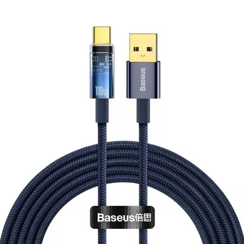 Baseus Explorer kabel USB na USB-C, 100 W, 2 m (modrý)