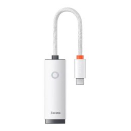 Baseus Lite Series USB-C na RJ45 síťový adaptér, 100 Mbps (bílá)