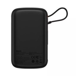 Baseus Qpow Pro Power Bank s Lightning kabelem, USB-C, USB, 10000mAh, 20W (černý)