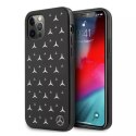 Etui Mercedes MEHCP12LESPBK na iPhone 12 Pro Max 6,7" pevný obal Silver Stars vzor czarny/černý