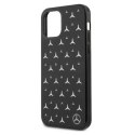 Etui Mercedes MEHCP12LESPBK na iPhone 12 Pro Max 6,7" pevný obal Silver Stars vzor czarny/černý