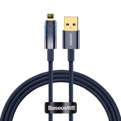 Kabel USB do Lightning Baseus Explorer, 2,4A, 1m (niebieski)