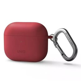 Ochranné pouzdro na sluchátka UNIQ pouzdro Nexo pro Apple AirPods 3 Ear Hooks Silikonové červené/korálové