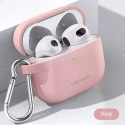 Ochranné pouzdro na sluchátka USAMS pro Apple AirPods 3 silikonové růžové/růžové BH741AP03 (US-BH741)