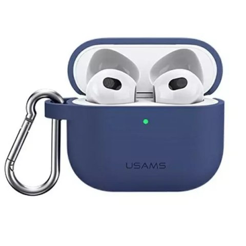 Ochranné pouzdro pro sluchátka USAMS pro Apple AirPods 3 silikonová modrá/modrá BH741AP02 (US-BH741)