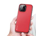 Pouzdro Dux Ducis Fino potažené nylonovým materiálem pro iPhone 14 Pro Max červené