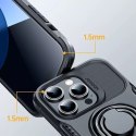 Pouzdro Joyroom Dual Hinge pro iPhone 14 Pro Max pancéřové pouzdro se stojánkem a držákem prstenu černé