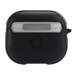 UNIQ Ochranné pouzdro na sluchátka Valencia Case pro Apple AirPods 3 černé/půlnoční černé Antimikrobiální