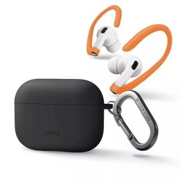 UNIQ ochranné pouzdro pro Nexo AirPods Pro 2 gen Ear Hooks Silikonově šedá/uhlově šedá