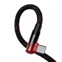 Baseus Elbow 1m 100W úhlový kabel USB na USB-C (černý a červený)