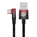 Baseus Elbow 1m 100W úhlový kabel USB na USB-C (černý a červený)