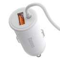 Magnetický držák do auta Baseus CW01 s USB nabíječkou, 15W 25W (bílá)