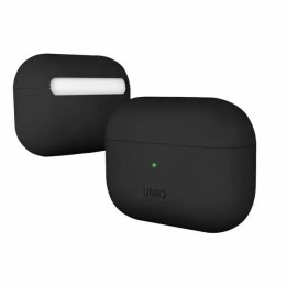 Ochranné pouzdro na sluchátka UNIQ Lino pouzdro na Apple AirPods Pro Silicone black/ink black