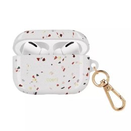 Ochranné pouzdro na sluchátka UNIQ pouzdro Coehl Terrazzo pro Apple AirPods Pro bílá/přírodně bílá